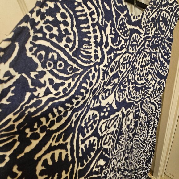 Nic + Zoe Blue & White Soft Linen Dress - Picture 4 of 6